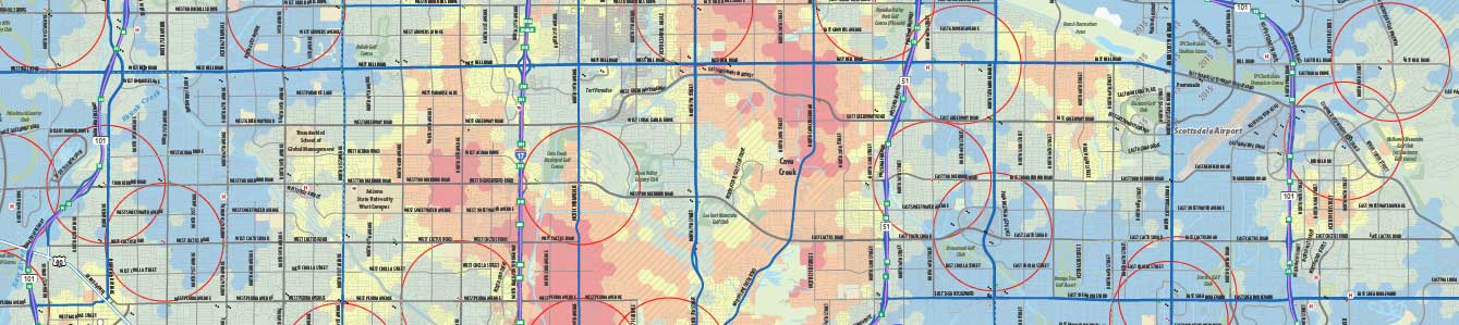 Map image showing site locations